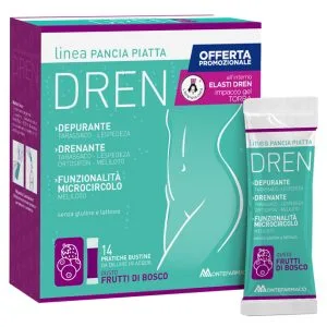 PANCIA PIATTA DREN FRUTTI DI BOSCO 14 BUSTINE STICK PACK + TORBA DRENANTE