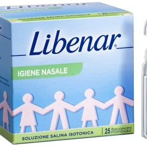 SOLUZIONE SALINA ISOTONICA 0,9% LIBENAR PER IGIENE NASALE 25 FLACONCINI MONOUSO X 5 ML