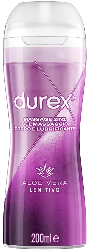 DUREX MASSAGE 2 IN 1 GEL MASSAGGIO CORPO E LUBRIFICANTE ALOE VERA 200 ML