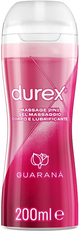 DUREX MASSAGE 2 IN 1 GEL MASSAGGIO CORPO E LUBRIFICANTE GUARANA' 200 ML