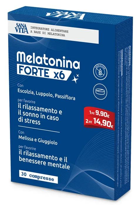 SANAVITA MELATONINA FORTE X6 30 COMPRESSE