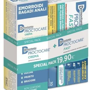 DERMOVITAMINA PROCTOCARE BIPACK PROCTOCARE FAST 30 COMPRESSE + PROCTOCARE CREMA 30 ML NEW