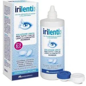 SOLUZIONE UNICA PER LENTI A CONTATTO IRILENTI 360 ML + PORTALENTI