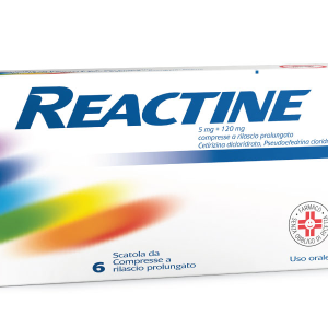 REACTINE*6CPR 5MG+120MG RP