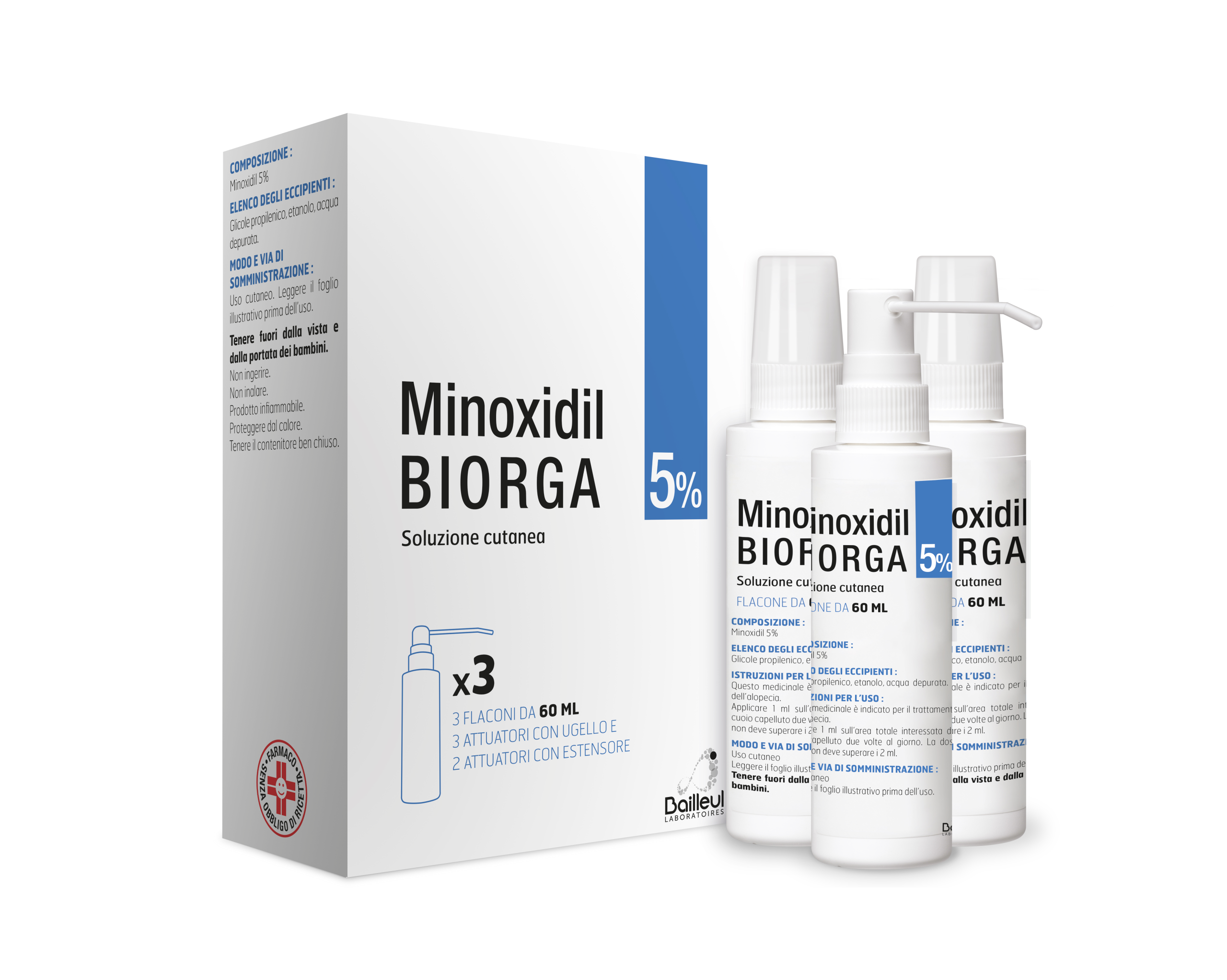 MINOXIDIL BIORGA*SOL CUT 3FL5%