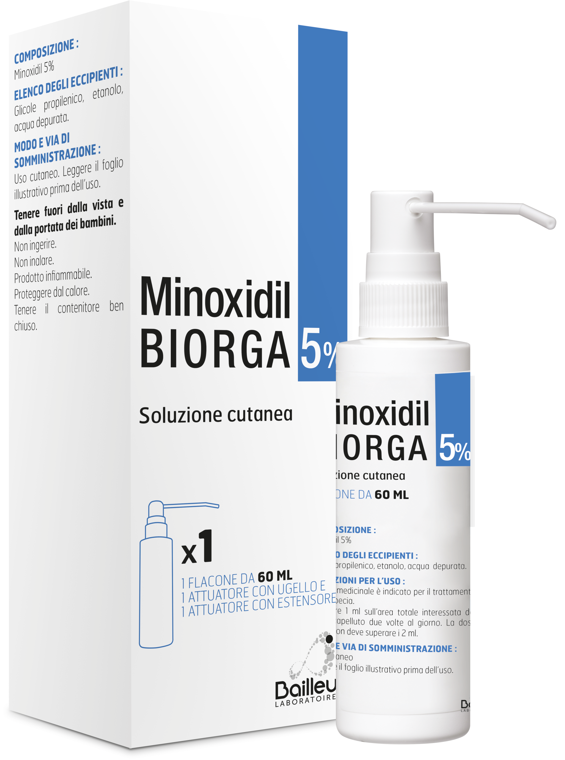 MINOXIDIL BIORGA*SOL CUT60ML5%