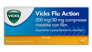 VICKS FLU ACTION*12CPR200+30MG